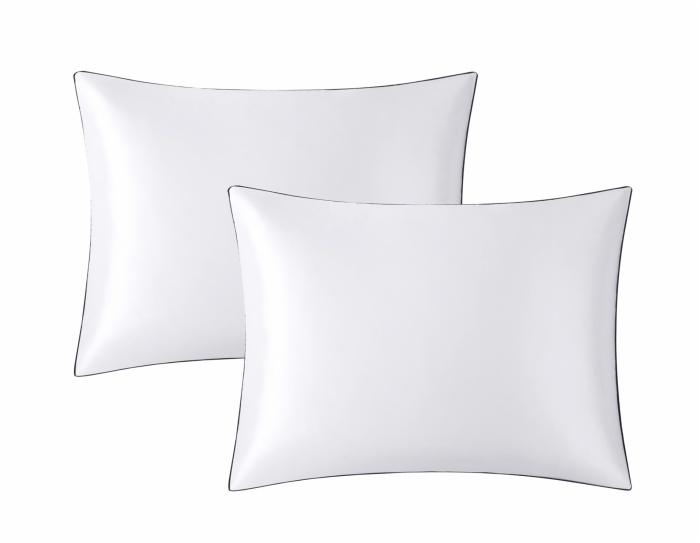 Silk Satin Pillowcase With Pipping All Around For Hair and Skin